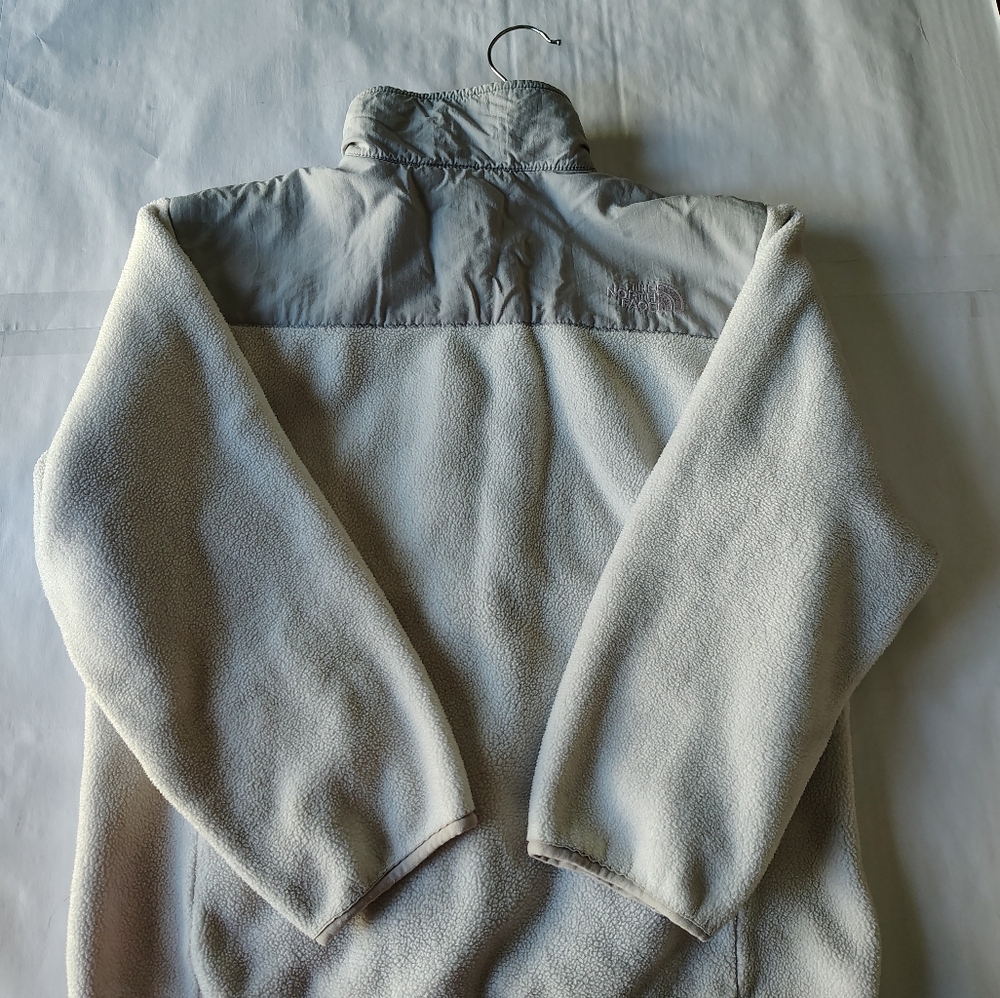 The North Face Jacket Girls Large White Gray Polartec Denali Fleece Gorpcore - Picture 16 of 16